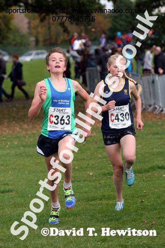 Boys under-15s Northern Cross Country Relays, Graves Park, Sheffield. Photo: David T. Hewitson/Sports for All Pics